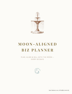 Free Moon-Aligned Biz Planner | 30 Days of Repeatable Cycle-Based Strategy